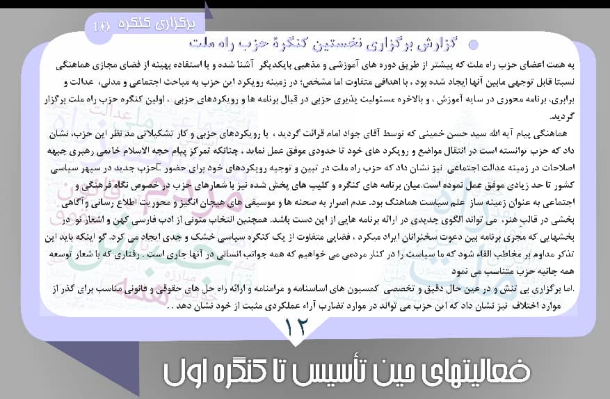 برگزاری کنگره 12